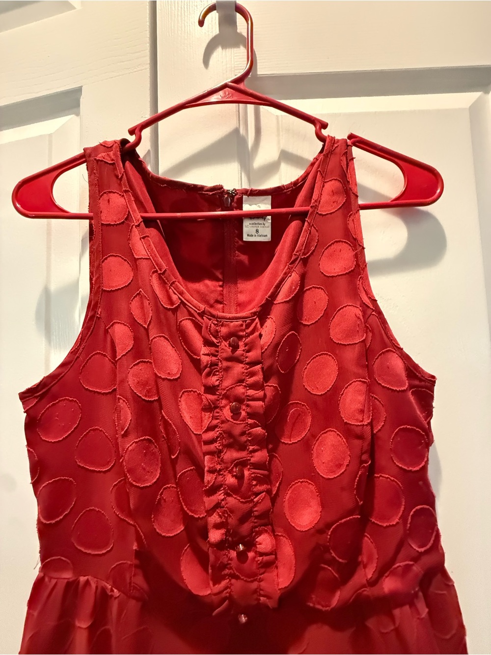 Womens Red Polka Dot Sleeveless Dress collab with Lauren Conrad and Disney - Picture 3 of 5